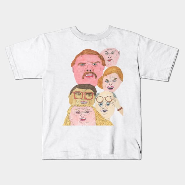Surprised, shocked, disgusted, confused? Kids T-Shirt by Doodle Dandies